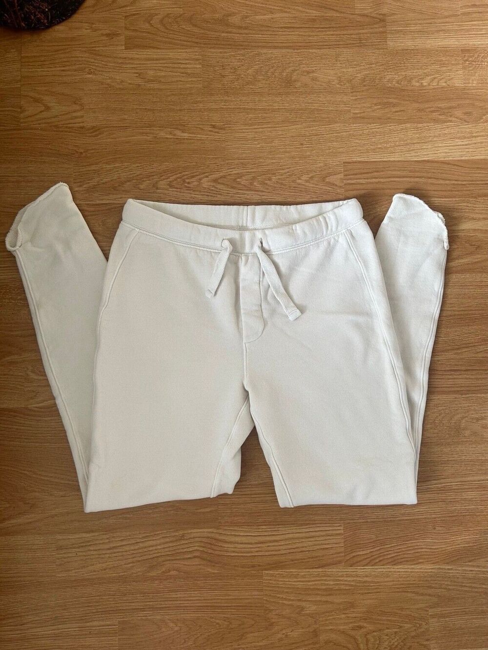 Frank & Eileen Tulip Ankle Jogger Sweatpants White Small